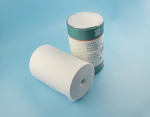 Rolos de gaze médica cirúrgica absorvente 100% material de algodão