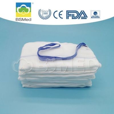Esponja estéril de lap Laparotomia Esponja com linha visível em raios-X Alto absorção de algodão e loop azul para cirurgia aberta geral